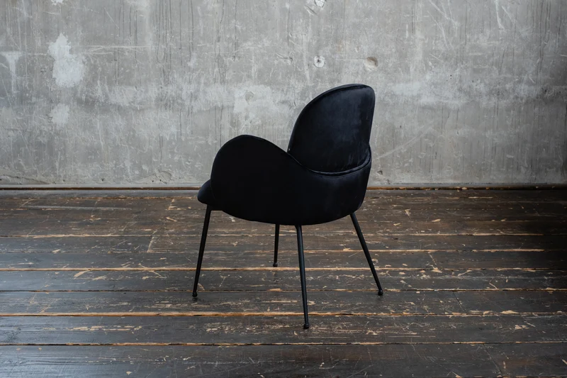 KAWOLA Stuhl DEON Esszimmerstuhl Velvet schwarz