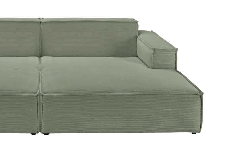 KAWOLA Big Sofa SAMU Feincord olivgrün