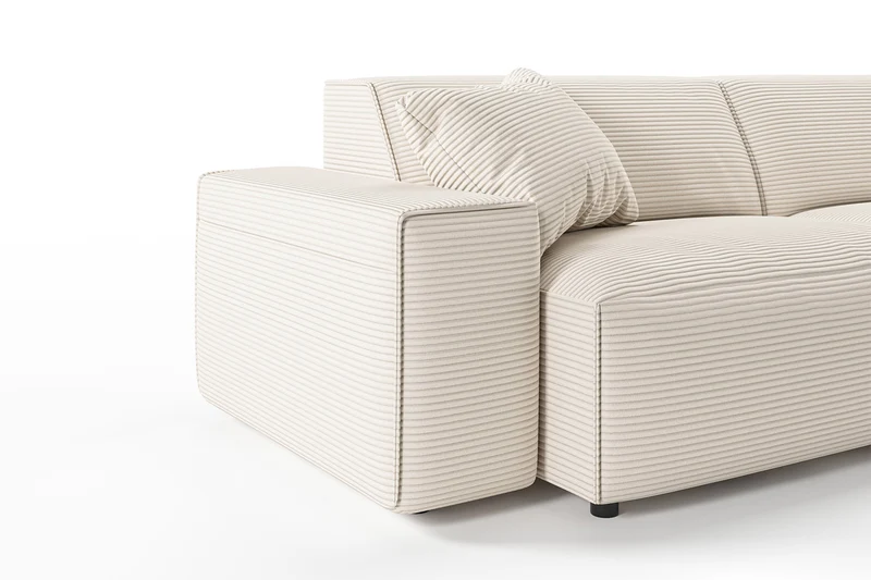 KAWOLA Sofa RANI 3-Sitzer Cord cremeweiß