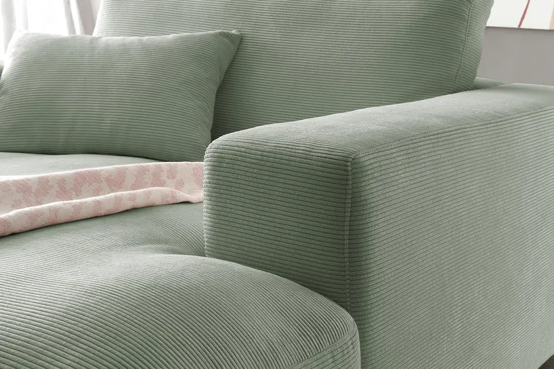 KAWOLA Longseat MADELINE Feincord olivgrün