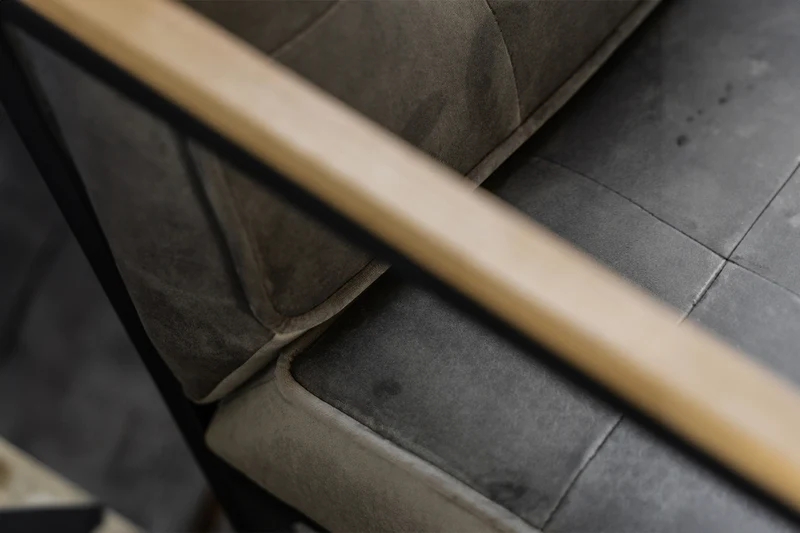KAWOLA Sessel ARLY Polstersessel Bezug Velvet grau