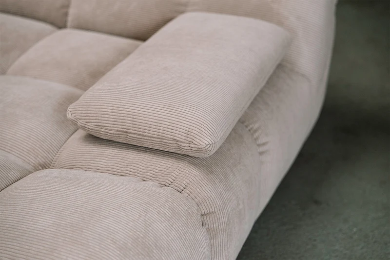 KAWOLA Big Sofa VIVIEN Feincord beige