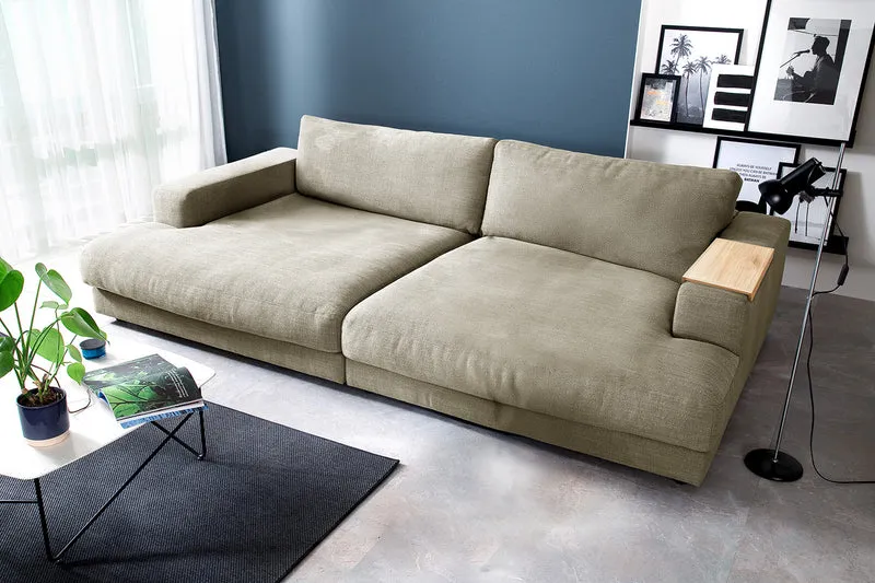 KAWOLA Big Sofa MADELINE Stoff cremeweiß
