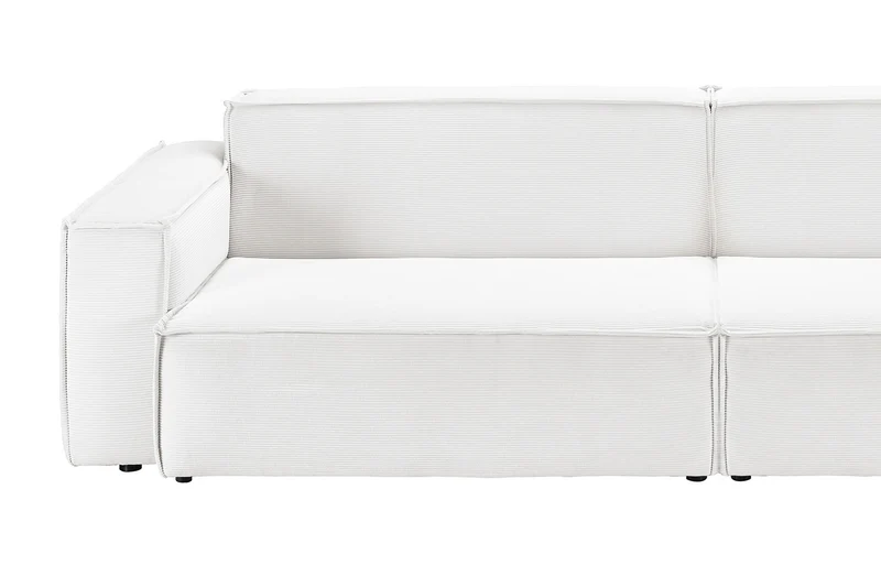 KAWOLA Sofa SAMU Feincord weiß