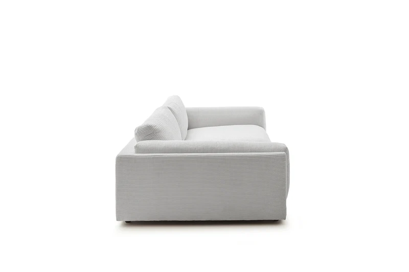 KAWOLA Big Sofa RAINA Cord hellgrau