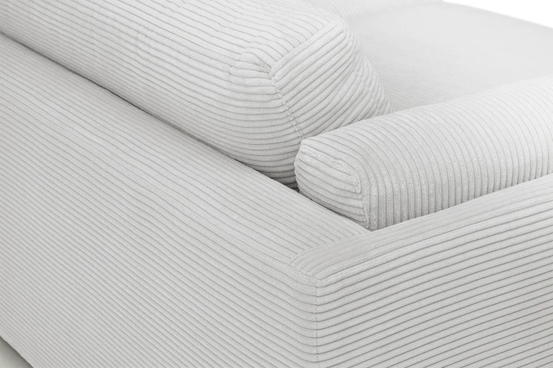 KAWOLA Big Sofa RAINA Cord hellgrau