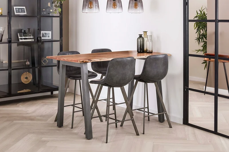 KAWOLA Bartisch ERGEA Stehtisch Baumkante Akazie massiv natur 147x80 cm