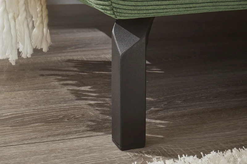 KAWOLA Sofa DELIA Ecksofa Feincord olivgrün