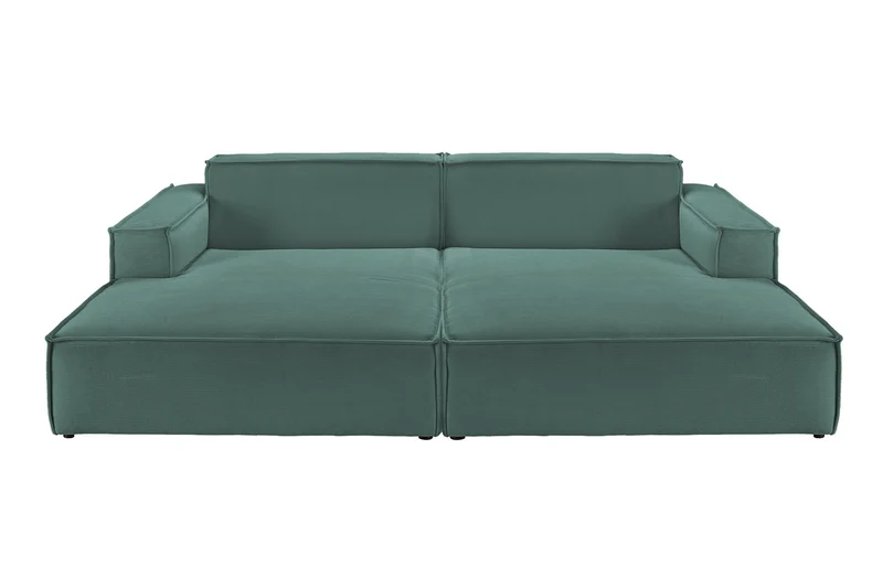 KAWOLA Big Sofa SAMU Feincord grün