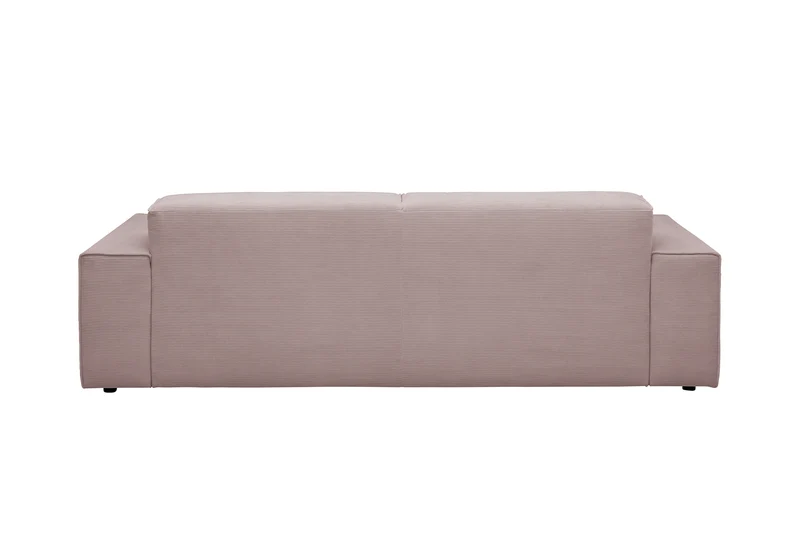 KAWOLA Sofa RANI 3-Sitzer Feincord rosa