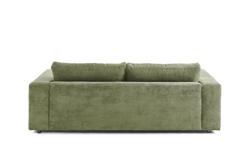 KAWOLA Sofa MADELINE 2-Sitzer Cord olivgrün