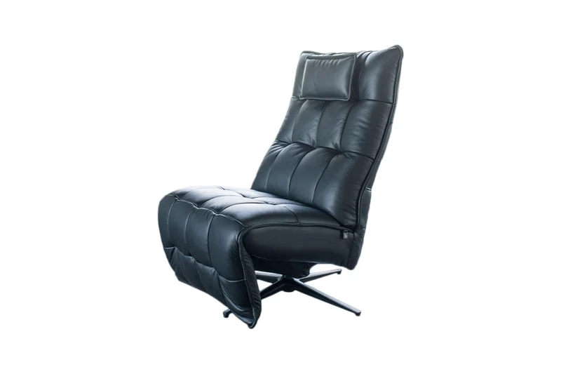 KAWOLA Sessel MIKO Relaxsessel drehbar Leder schwarz