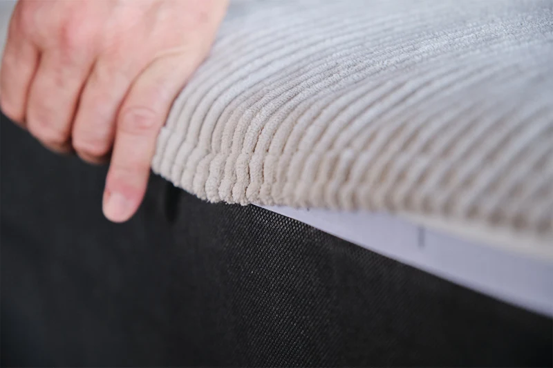 KAWOLA Modulsofa WIOLO SOFT 5 Module 5 Rückenkissen Cord hellgrau