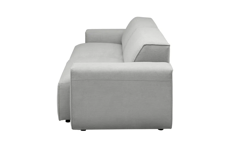 KAWOLA Sofa RANI 3-Sitzer Feincord silber
