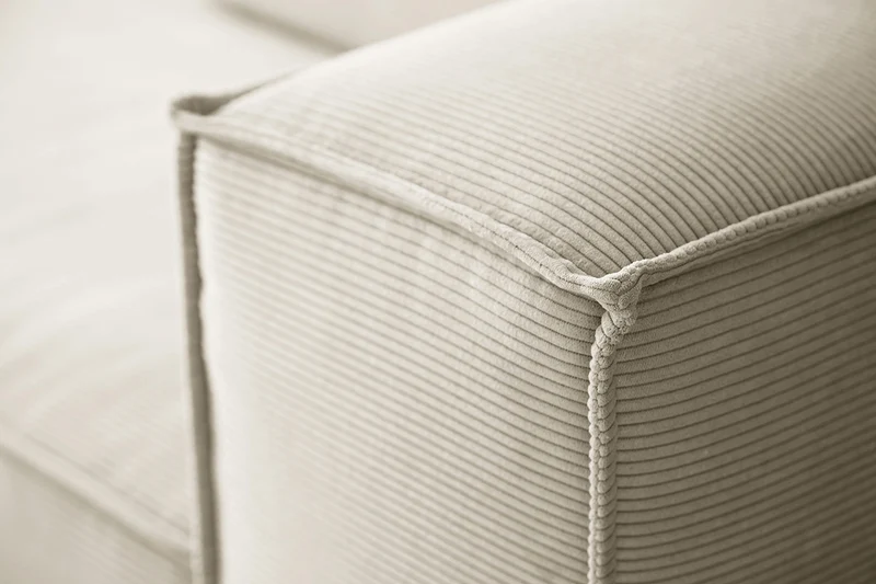 KAWOLA Sofa CARMO 3-Sitzer Feincord weiß