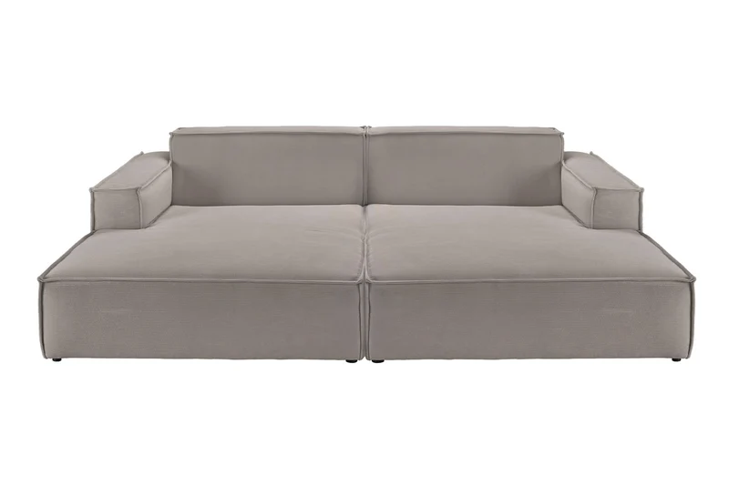 KAWOLA Big Sofa SAMU Feincord grau