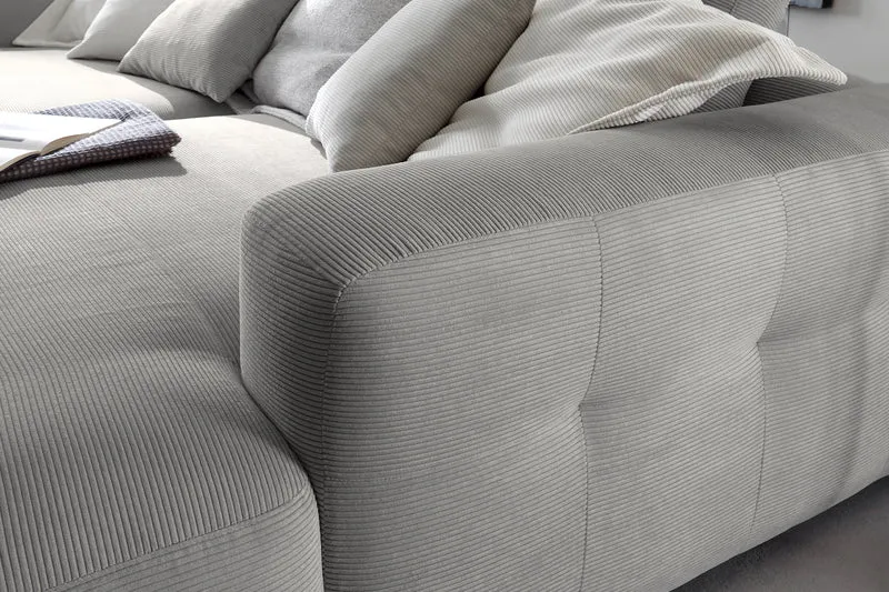 KAWOLA Big Sofa MIKA Feincord grau