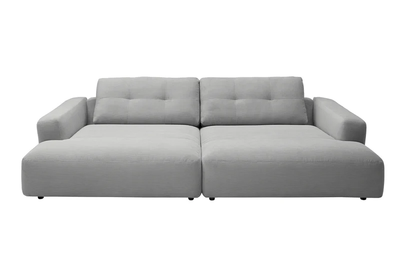 KAWOLA Big Sofa MIKA Feincord grau