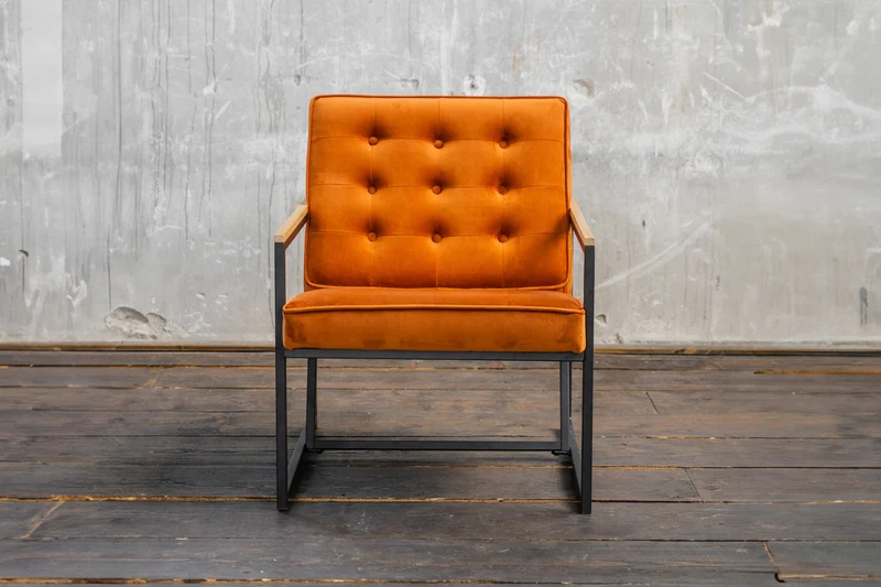 KAWOLA Sessel ARLY Polstersessel Bezug Velvet cognac