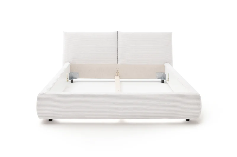 KAWOLA Bett HENRY Polsterbett Cord weiß