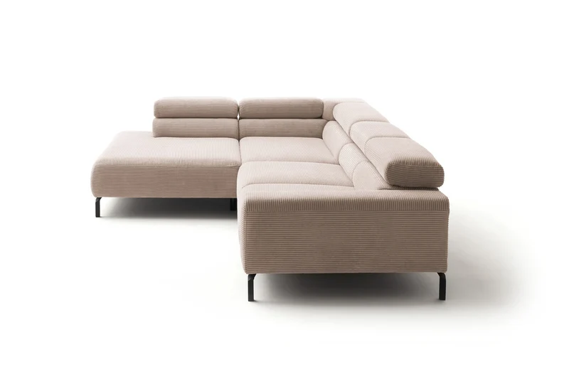 KAWOLA Sofa DELIA Ecksofa Cord taupe