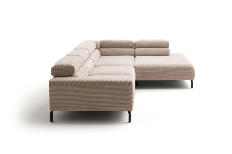 KAWOLA Sofa DELIA Ecksofa Cord taupe