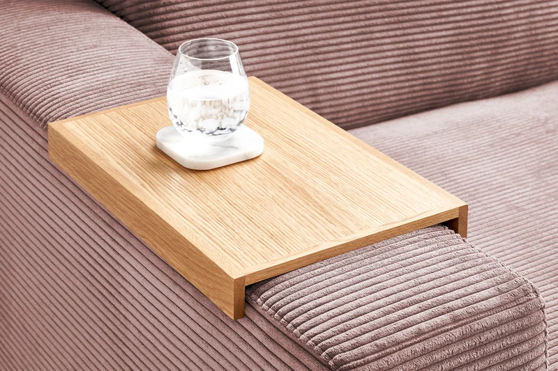 KAWOLA Big Sofa MADELINE Cord rosa