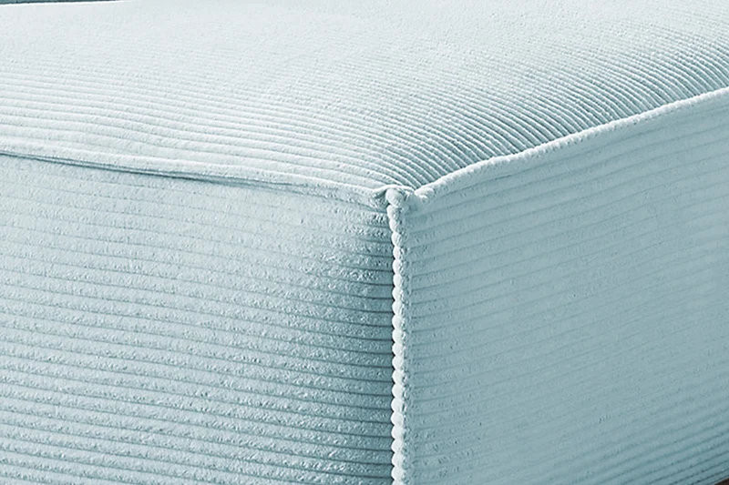 KAWOLA Sofa SAMU Ecksofa Cord hellblau