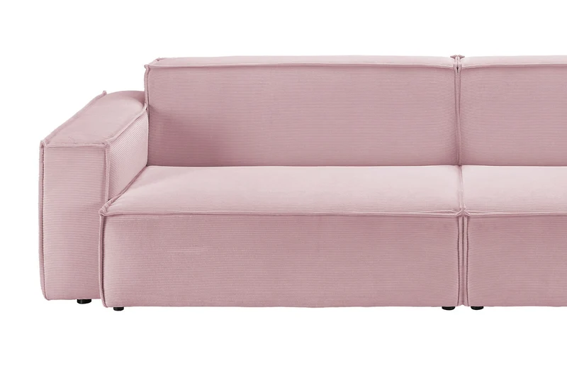 KAWOLA Sofa SAMU Feincord rosa