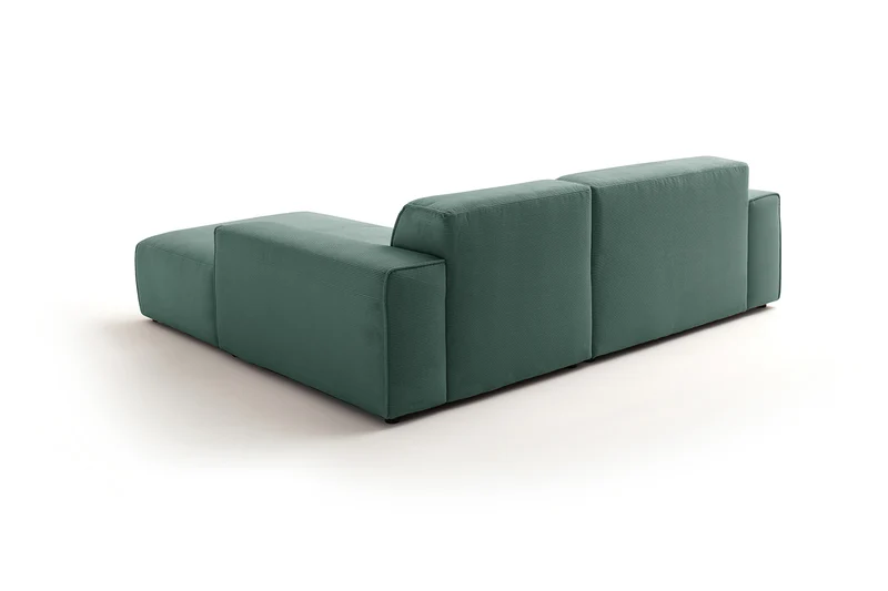 KAWOLA Sofa RANI Ecksofa Feincord grün