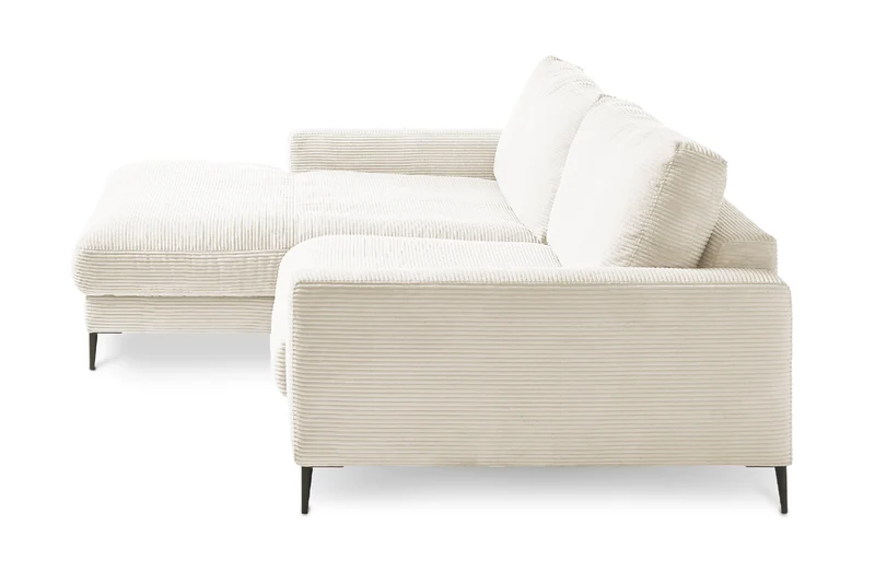 KAWOLA Ecksofa CARA Sofa Cord cremeweiß