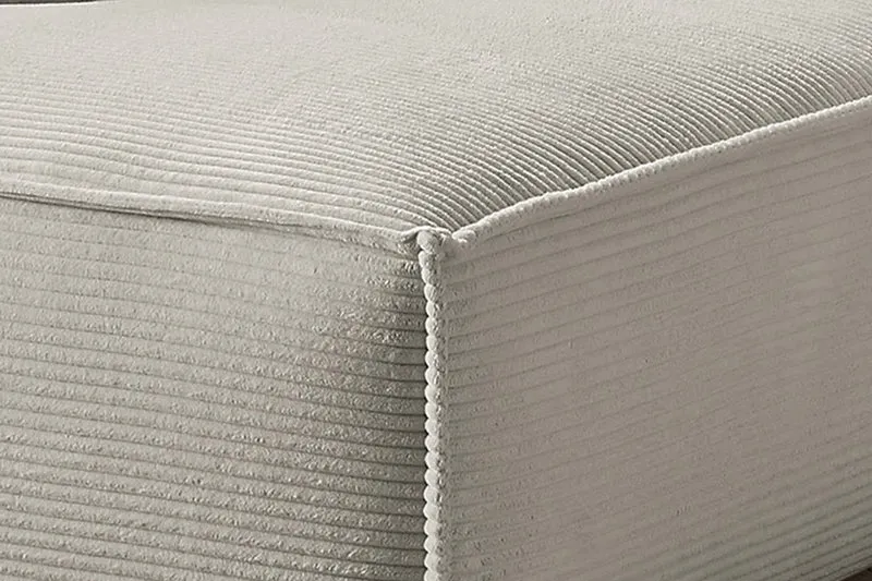KAWOLA Sofa SAMU Ecksofa Cord steingrau