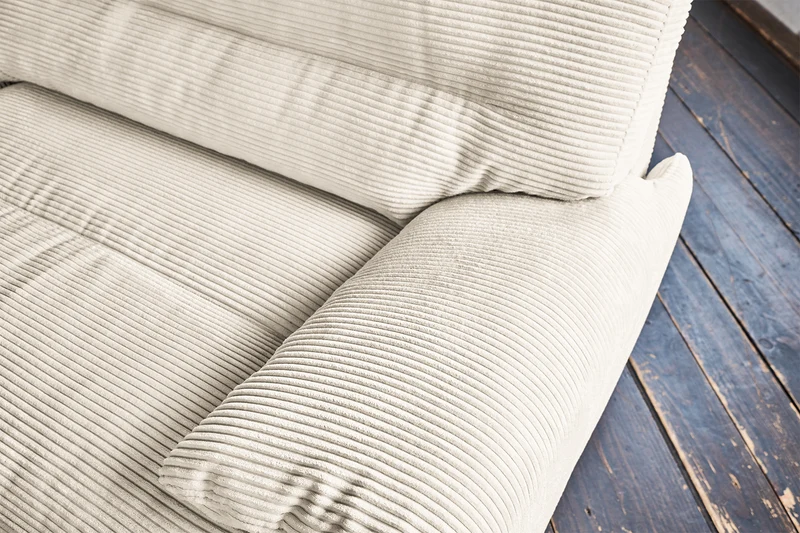 KAWOLA Sofa CINE XXL-Sofa 3-Sitzer Cord cremeweiß