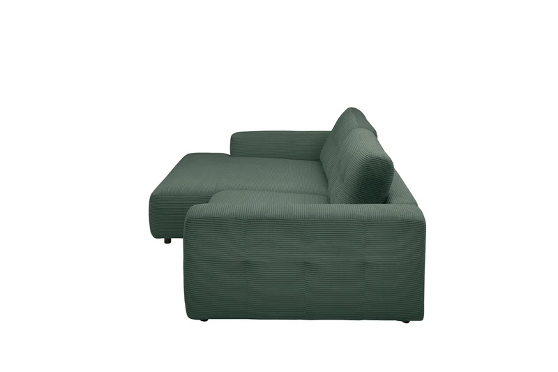 KAWOLA Sofa MIKA Ecksofa Cord smaragd