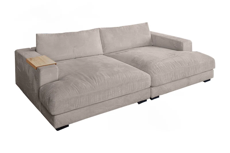 KAWOLA Big Sofa MADELINE Cord taupe