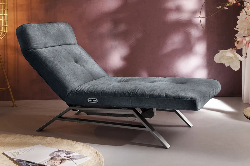 KAWOLA Liege AMERIVA Relaxliege Velvet schwarz