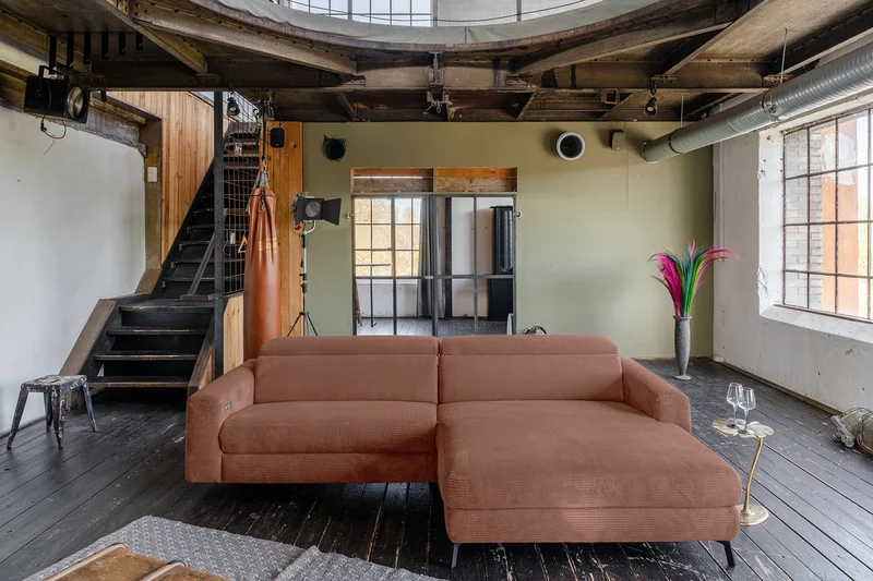KAWOLA Sofa LAISKA Ecksofa Cord rost