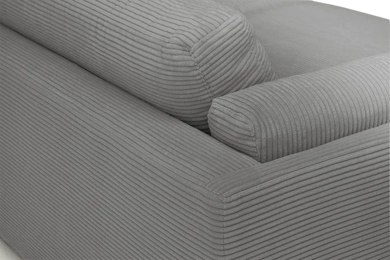 KAWOLA Big Sofa RAINA Cord grau