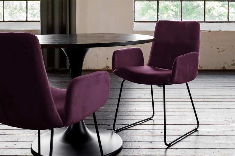 KAWOLA Esszimmerstuhl NEW CHARME Velvet purple