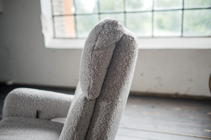 KAWOLA Sessel NAMA Relaxsessel drehbar Stoff taupe
