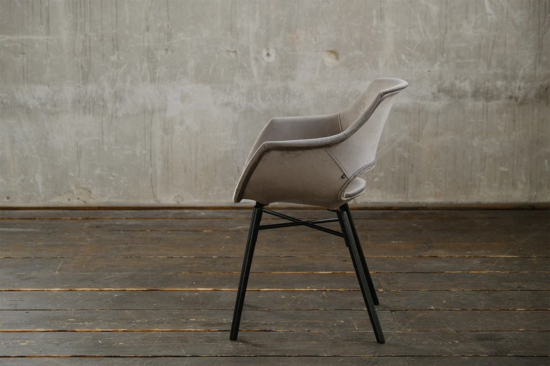 KAWOLA Stuhl ZAJA Esszimmerstuhl Velvet grau