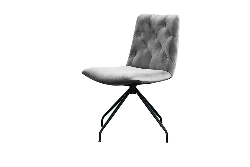 KAWOLA Stuhl NEW CHARME Drehstuhl Esszimmerstuhl Velvet silber