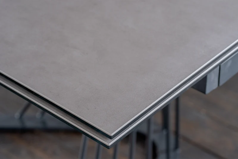 KAWOLA Ausziehtisch BENNO Esszimmertisch Keramik dunkelgrau 160 x 90 cm