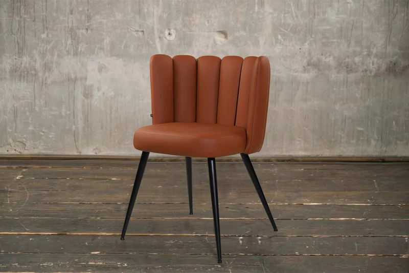 KAWOLA Stuhl JADA Esszimmerstuhl Kunstleder cognac