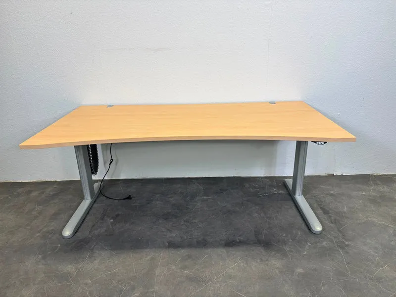 Ceka Elektrisch Höhenverstellbarer Schreibtisch Cockpit Buche