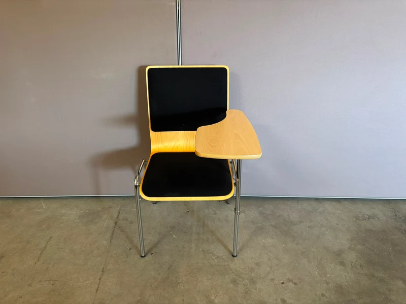 Malscher Sitzmöbel Konferenzstuhl mit oder ohne Tischablage Ahorn / Schwarz