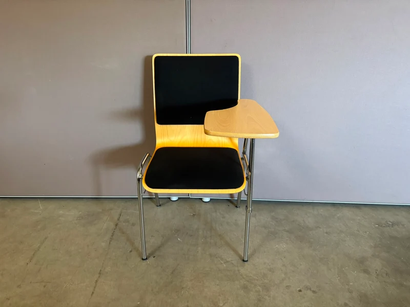 Malscher Sitzmöbel Konferenzstuhl mit oder ohne Tischablage Ahorn / Schwarz