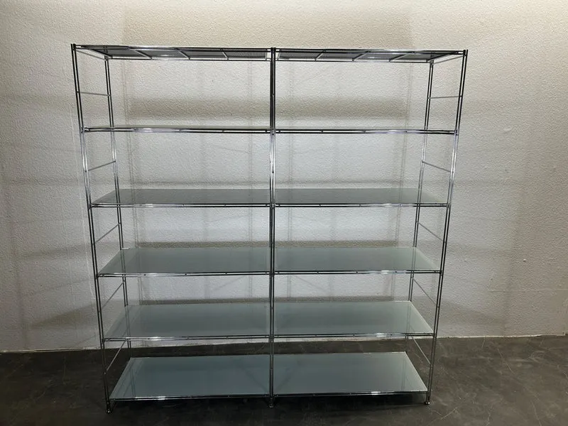 Balton Regalsystem Chrom Milchglas