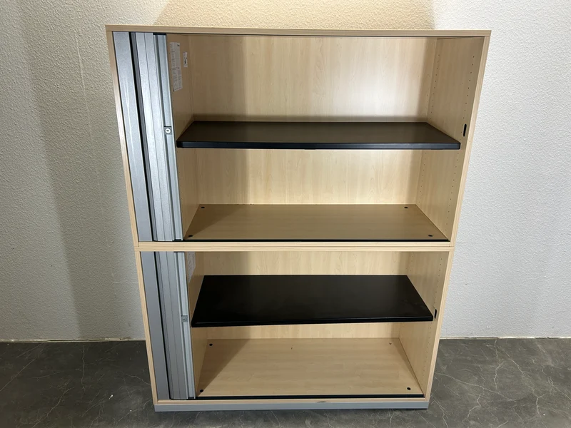 Steelcase Sideboard Ahorn/Silber Aufsatzschränke 4/5/6OH