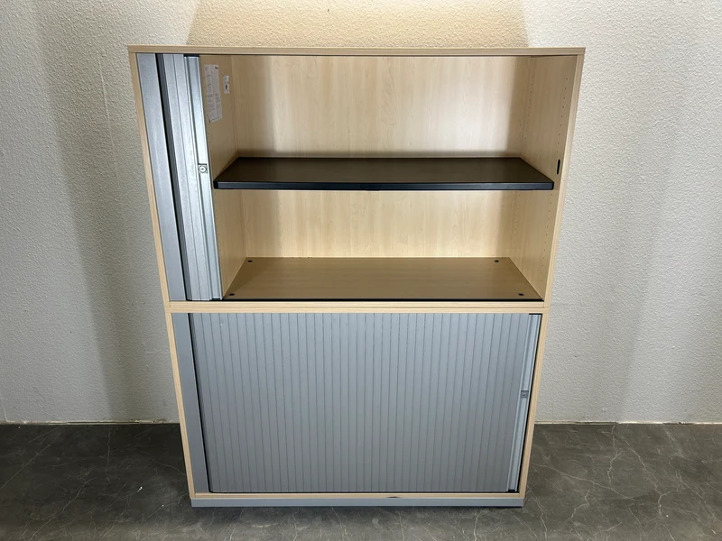 Steelcase Sideboard Ahorn/Silber Aufsatzschränke 4/5/6OH